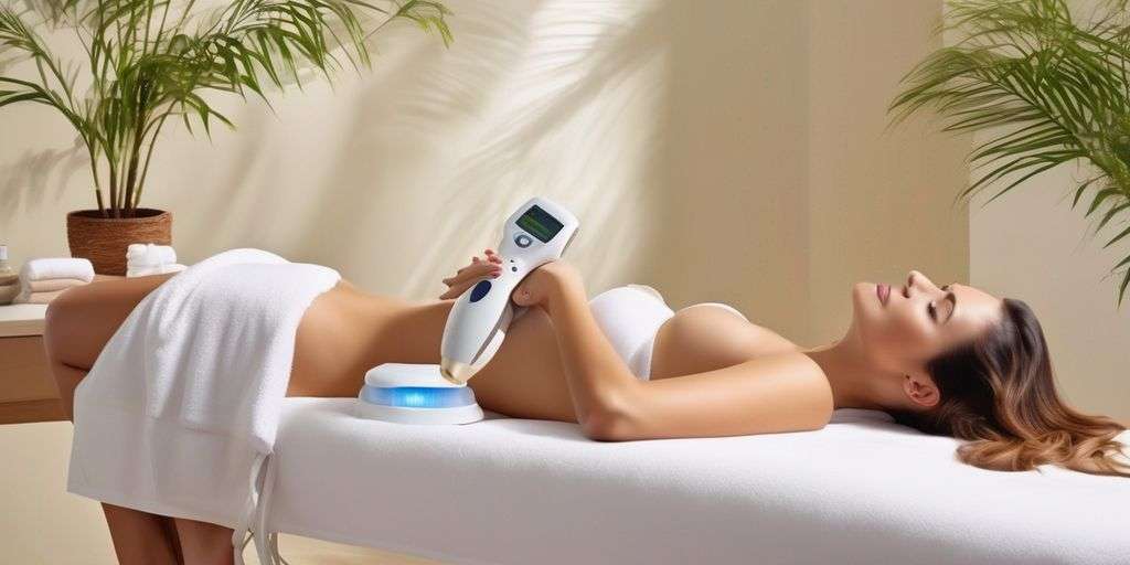 IPL hair removal device in a spa setting