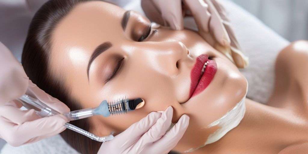 vampire facial treatment in a modern beauty spa