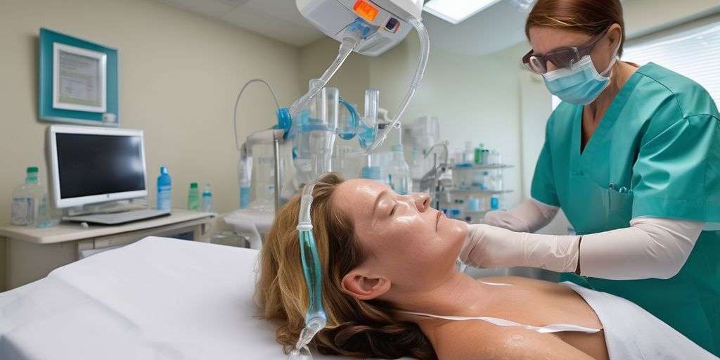 IV hydration therapy in a medical clinic