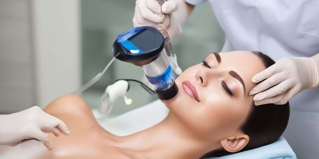 radiofrequency skin treatment in a modern clinic