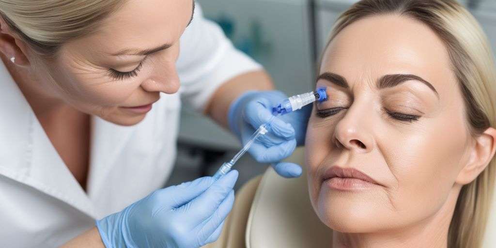 woman receiving Botox treatment in a clinic