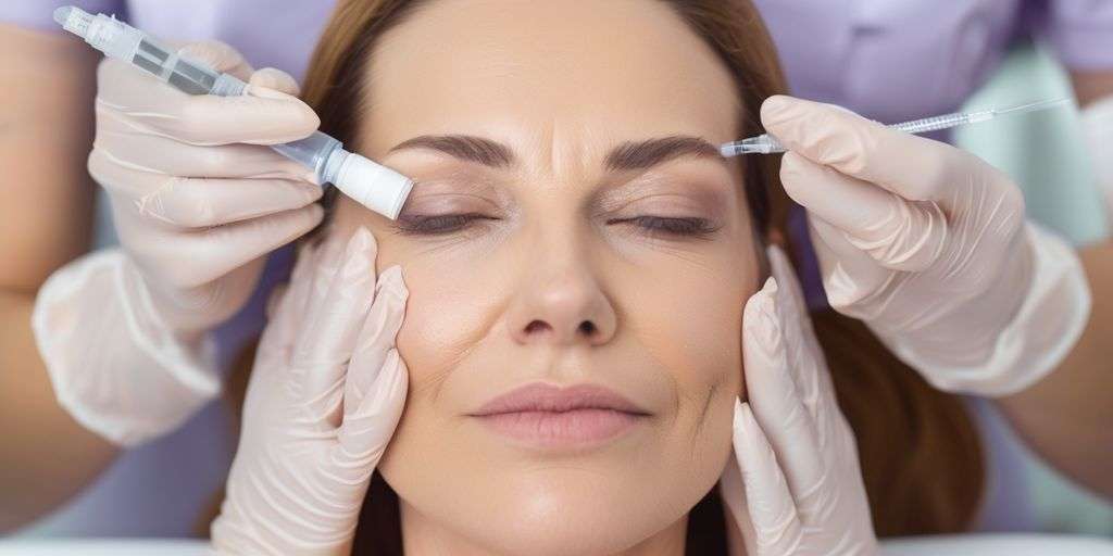 woman receiving botox treatment in a clinic