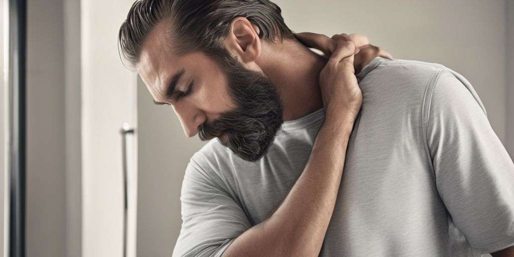 man grooming neck hair