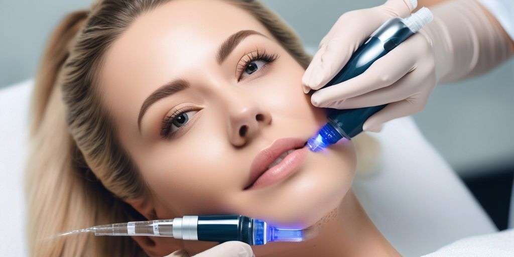 microneedling treatment for youthful skin in a modern clinic