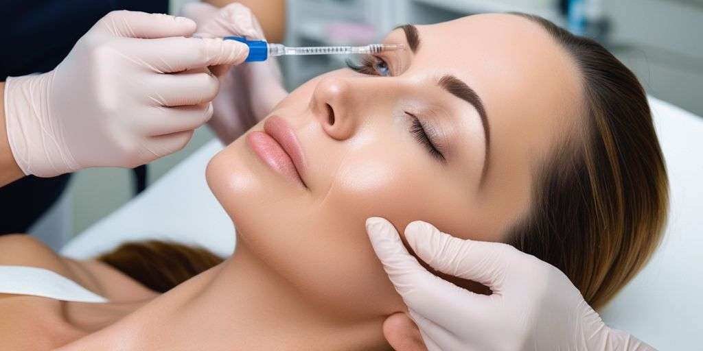 woman receiving BOTOX treatment in a clinic