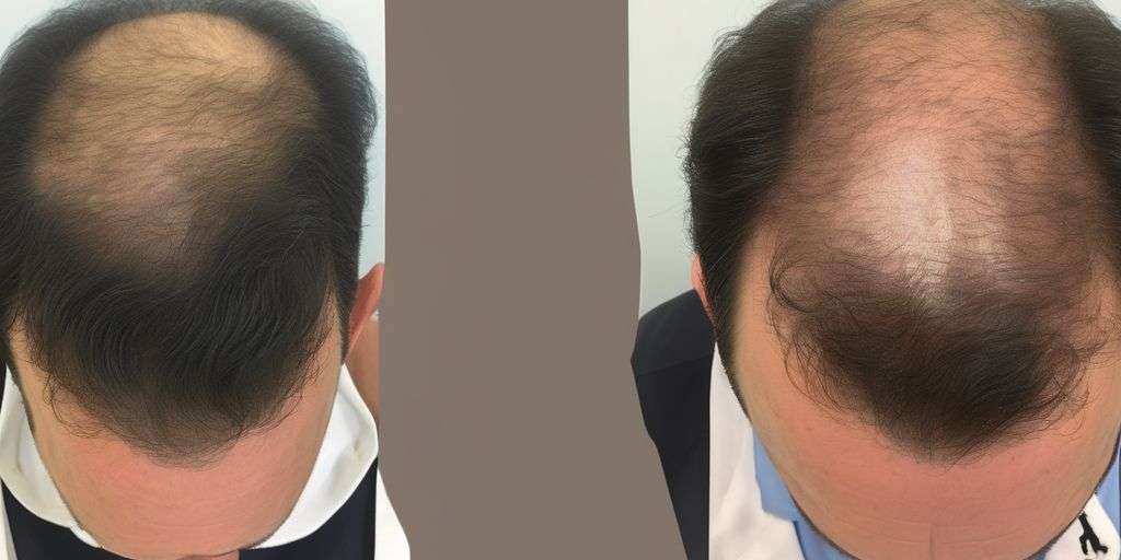 hair restoration clinic, before and after results, happy patient, medical treatment, hair transplant