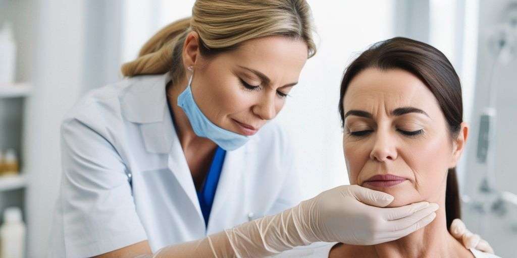 woman receiving BOTOX treatment in a clinic