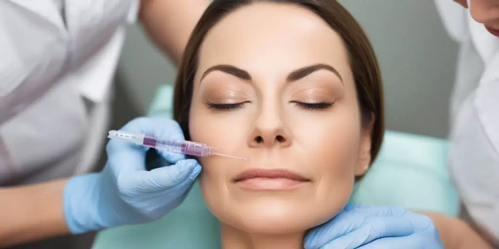 woman receiving botox treatment