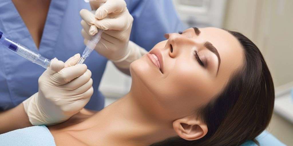 woman receiving botox treatment